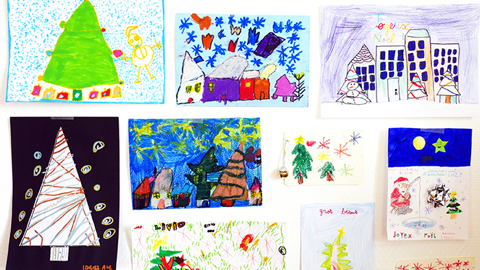 opération dessins enfants ainés EPHAD noel