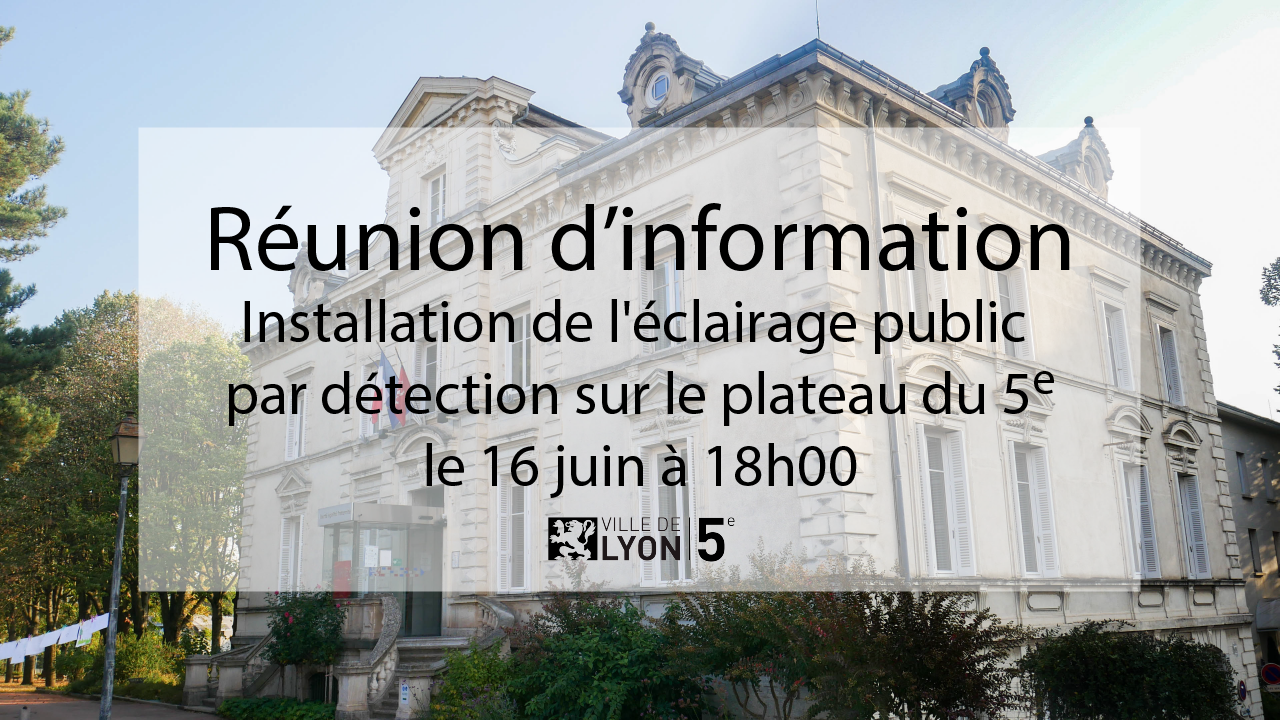 Eclairage public réunion d'information