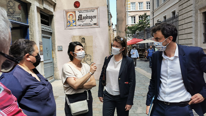 Visite commerçants vieux lyon
