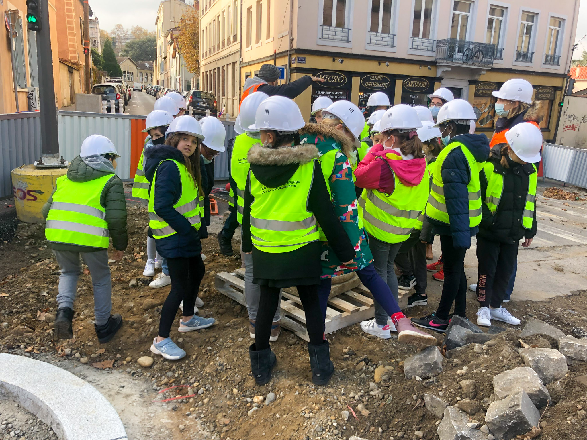 Visite chantier Pierre Audry élèves ferdinand Buisson - 2 
