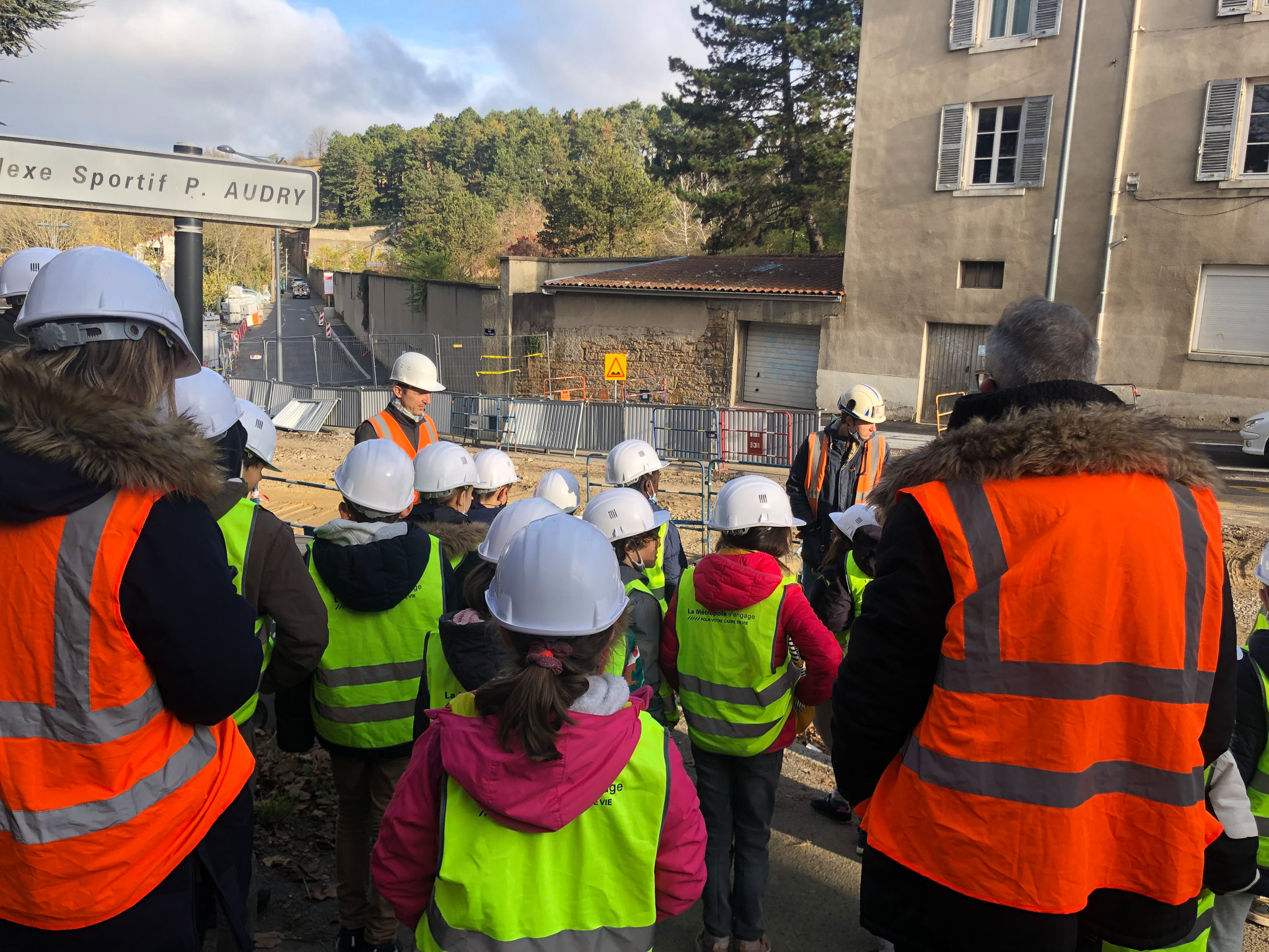 Visite chantier Pierre Audry élèves ferdinand Buisson - 1 