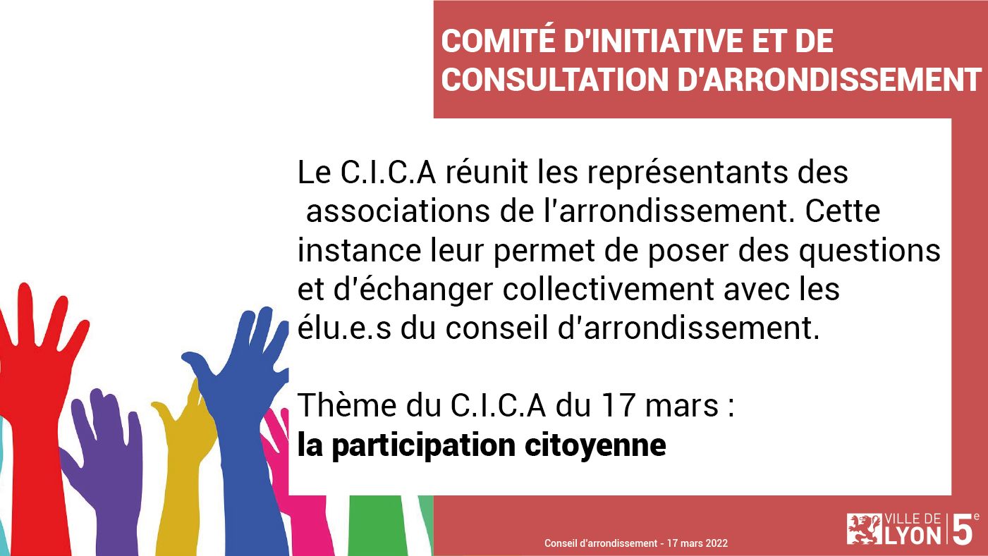 conseil d'arrondissement 17 mars Lyon 5 CICA - 1 