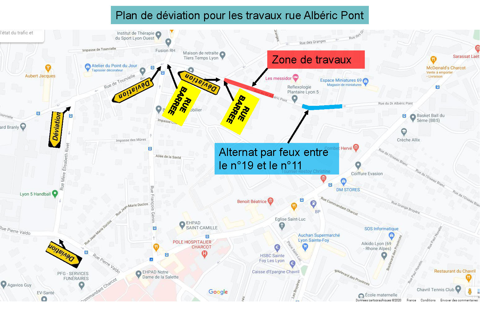 Plant de déviation Albéric Pont