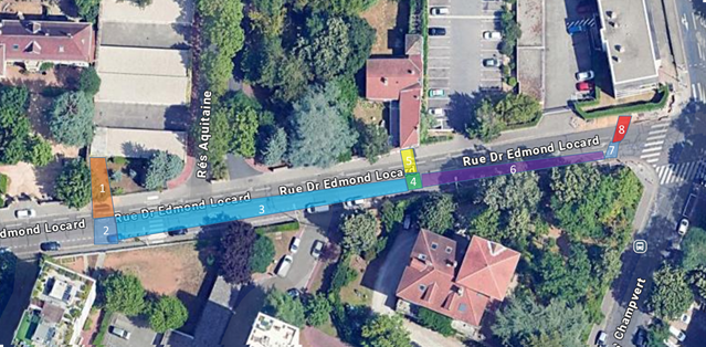 Plan simplifié des différentes zones de travaux